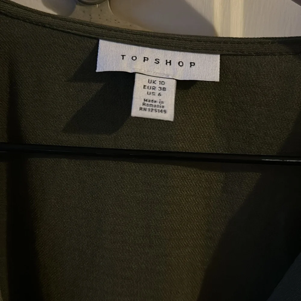 Topshop Olive Wrap Dress - Picture 2 of 3